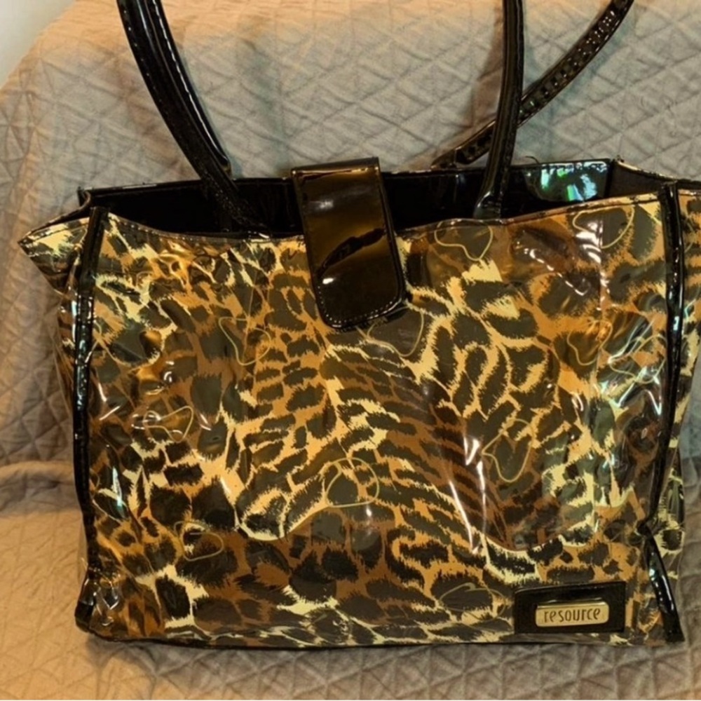 Leopard print tote